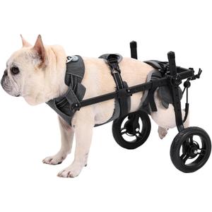 Dog Wheelchair for Back Legs with 2 Wheels Adjustable Pet Doggy Wheelchairs with Disabled Hind Legs Walking-Dog Legs Brace and Hip Support, Light Weight(Split-Type, M),Gray