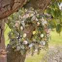 Lights4fun Pre Lit Easter Egg Wreath, size 11 inch