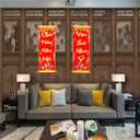 2 x Vietnamese New Year Red Hanging Couplets, 2026 Asian Spring Festival Scrolls for Tt Vit Nam Dcor, Traditional Vietnam Lunar Year Door Banner Sign for Door Wall, Cu i Treo Tt Nguyn n