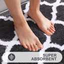 OLANLY Bathroom Rugs 70x24, Soft and Absorbent Microfiber Bath Rugs, Non-Slip Shaggy Shower Carpet, Machine Wash Dry, Bath Mats for Bathroom Floor, Tub and Shower, Dark Grey