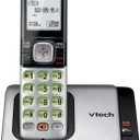 VTech CS6719 DECT 6.0 Cordless Phone with Caller ID/Call Waiting, 1 Cordless Handset, Silver/Black