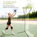 Volleyball Setter Training Net Volleyball Setting Trainer with Target Cloth Adjustable Height 7.5 to 11.5 ft Adjustable Angle for Indoor Outdoor Serving Spiking and Setting Practice Includes Carry Bag, Fiberglass - 138"