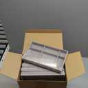 Junkin 18 Pcs Velvet Jewelry Tray Stackable Jewelry Drawer Organizer Jewellery Box Divided Display Tray for Earring Bangle(Gray)