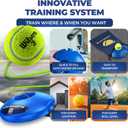 MOVEMATE Tennis-Trainer Set with Wilson Tennis Ball | Innovative Ball Game for Outdoors, in The Garden, in The Park for Children & Adults | Incl. Transport Bag & Exercise Videos
