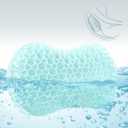 Sunlit Bath Jello Gel Bath Pillows, Lumbar Pillow for Bathtub, Back Support Pillow, Gel Pillow with Non-Slip Suction Cups for Lumbar, Back Rest Support, Fits Curved or Straight Back Tubs, Ice Blue