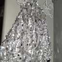 hibshaby Women's Sequin Sparkly Glitter Dress Halter Neck Sexy Sleeveless Backless Party Club Mini Dresses,Small