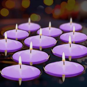 24 Floating Candles,2 Inch Lasting Unscented Floating, Cute and Elegant Burning for Birthday, Wedding, Holiday, Party Decoration
