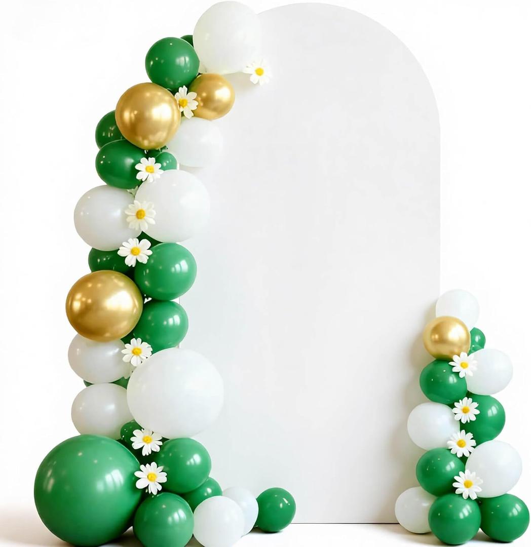 6 FT Arch Backdrop Cover, Wedding White Arch Covers Stretchy Backdrop Spandex Fitted for Baby Shower Birthday Balloon Chiara Stand Decor White 