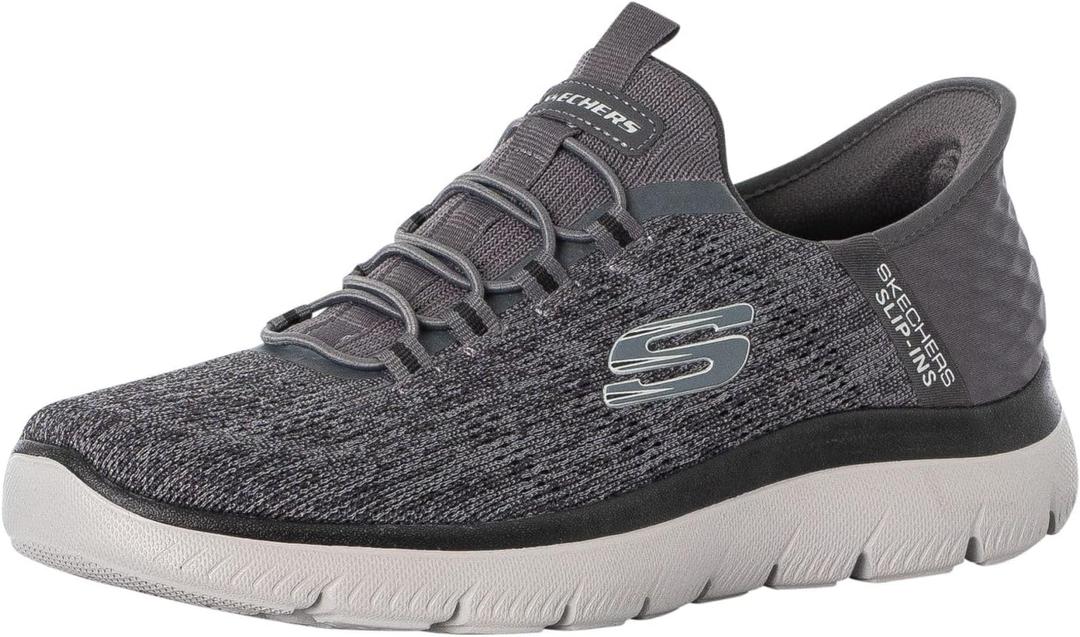 Skechers Mens Summits Key Pace Hands Free Slip-in (10.5 Wide, Charcoal/Black)