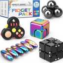 Fidget Toy Pack Fidget Spinner Pad Controller Infinity Cube Magnetic Rock Ball, Metal Finger Hand Spinners Sensory Toy Cool Gadget Reduce Stress Anxiety, Birthday Gift Party Favor