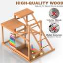 Chicken Perch with Swing, Chicken Roosting Bars, Wood Toy for 3-4 Birds