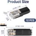 2 Pin Low Voltage Wire Plug-in Connector for 16-18 AWG, 30 Pcs Double-Wire Quick Disconnect Secure Connectors with Locking Buckle, No Strip/Solder for Automotive, LED Lights, DIY Projects