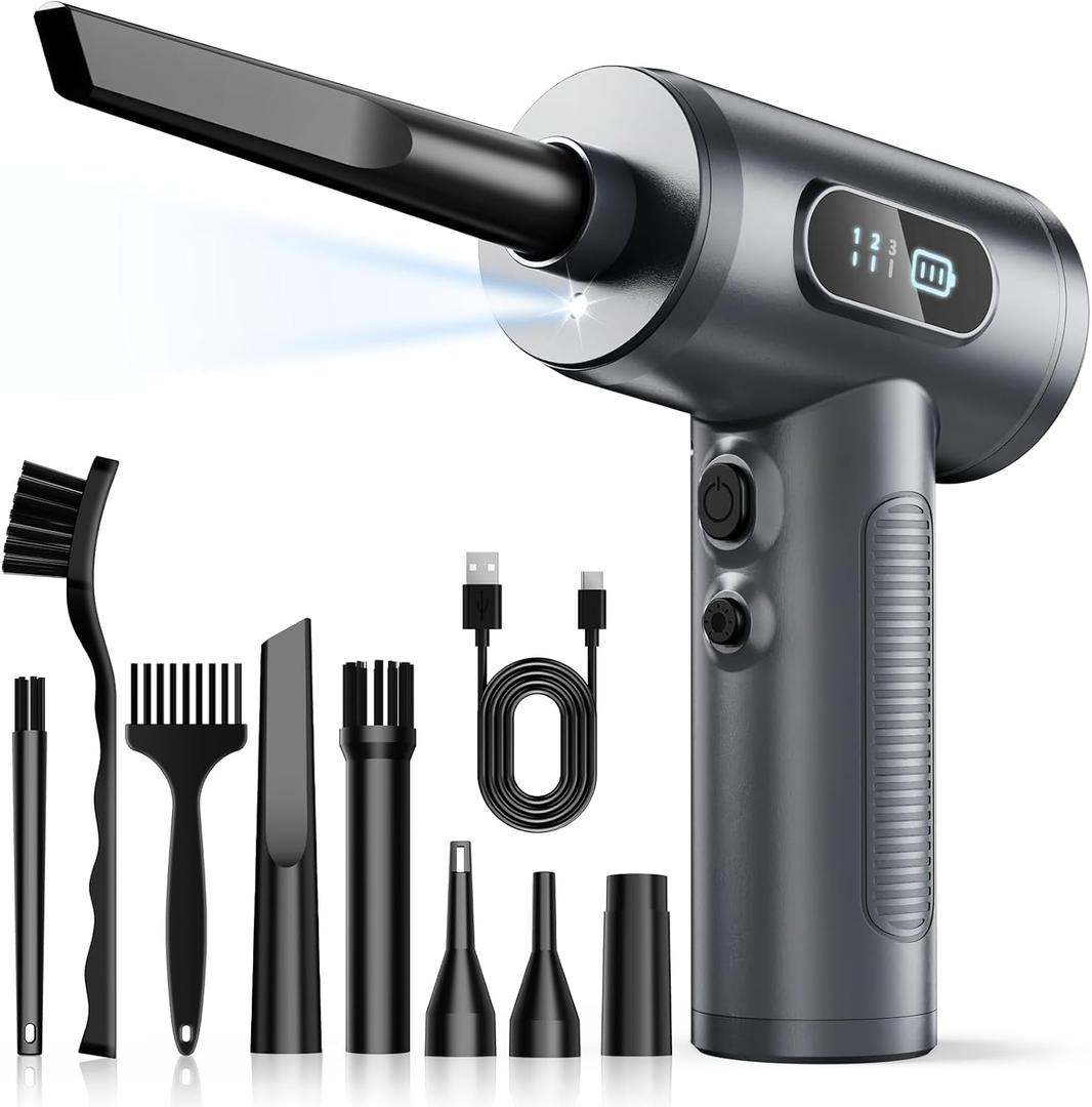 Rechargeable Electric Air Duster 33,000 RPM High-Speed Blower Gun for Cleaning