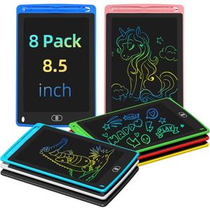 LCD Writing Tablet for Kids, 8.5 Inch Colorful Doodle Board Drawing Tablet, Educational Learning Toys Birthday Gifts for Kids Age 3 4 5 6 7 8 (8 Pack)