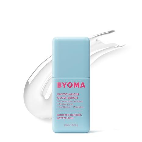 BYOMA PhytoMucin Glow Serum  Mucin Face Serum for Glass Skin  Plumps, Primes + Hydrates  Flawless Primer and Makeup Base  Strengthens Skin Barrier  1.35 fl.oz