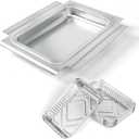 Uniflasy 80346 Catch Pan for Weber Q100 Q1000 Q120 Q140 Q1200 Series Drip Tray for Weber Baby Q Gas Grill with 6415 15pack Aluminum Liner Replacement for Weber 41887