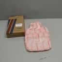 samply Hot Water Bottle - 2L Hot Water Bag with Furry Cover, Light Pink