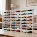 for 48 pcs 1/64 Scale Matchbox Wheels Toy Car Display Case Holds 48 Toy Cars Hot Storage Wall-Mounted Acrylic Organizer Stackable Clear Dustproof Display Box Container Shelf for Collectors - 6 Pack,8