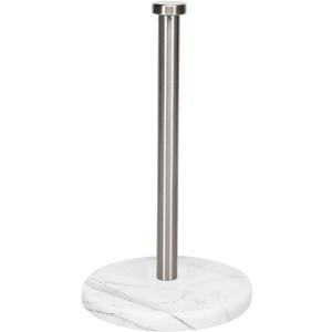 NearMoon Standing Paper Towel Holder, Kitchen Paper Towel Tissue Holder- for Bathroom Kitchen Countertop, Standard or Jumbo-Sized Roll Paper (with Marble Base, Brushed Nickel)