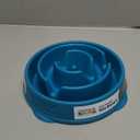 Outward Hound Fun Feeder Slo Bowl Medium 2Cup Capacity, Slow Feeding, Small to Medium Dogs & Cats, Non-Slip, Turquoise, Drop Pattern
