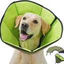 Soft Dog Cone After Surgery: Recovery Collar for Dogs to Stop Licking - Fabric Head Cones for Pet Adjustable Neck Elizabethan Alternative Fits Large Medium Breed（L)