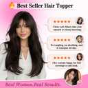 Isaic Hair Toppers for Women 24 Inch Synthetic Hair Pieces, 360° Clips In and Adjustable Bandage Layered Toppers, Toppers Hair Pieces Add Volume for Thinning Hair and Daily Use (Ombre Blonde)