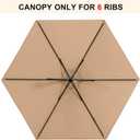 MASTERCANOPY Patio Umbrella 7.5 ft Replacement Canopy for 6 Ribs-Beige Canopy Only