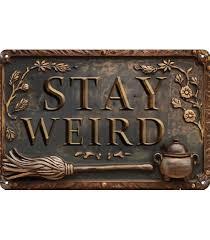 Retro Witch House Tin Sign,Vintage Halloween Metal Signs,Witch Wall Decor for Magic Home, Garden, Cafes, Bar, Mistery Club 8X12 inches