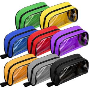 Oudain 8 Pcs First Aid Bag Empty 8 Colors First Aid Pouches Portable Medical Bag with Zipper and Transparent Window Medical Organizer Kit Accessory for Home Outdoor Travel Supplies