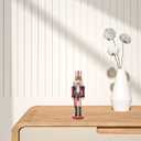 PRETYZOOM Nutcracker Christmas Decor Nutcracker Figurine 9.8" Wooden Soldier Christmas Wood Ornaments Table Decoration for Party