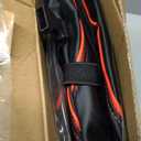 CAR PASS Universal FIT Piping Leather Two Front Seat Covers, Waterproof Faux Leather for SUV Sedan Van Truck, Airbag Compatible, Reserved Opening Holes for Headrest Covers (Black red)