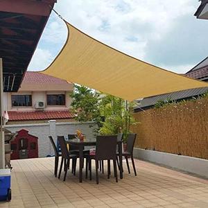 Rectangle 10' X 20' Sun Shade Sail Fabric Patio Sail Perfect for Outdoor Patio Garden Canopy Swimming Pools in Color Sand