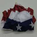3 x 6 Ft American Pleated Fan Flag, USA Patriotic Half Fan Bunting Flag, 4th of July Decorations Flags (Set of 4)