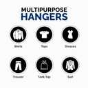 30 Pk Kids Children Hangers Plastic Made in USA, for Children, Infant, Toddler, Baby Clothes, White, 30 Pack Non-Slip