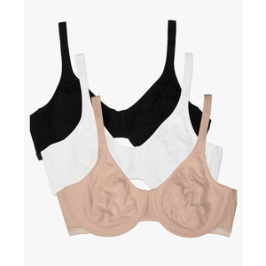 Fruit of the Loom Women's Unlined Underwire Bra - Cotton & Spandex Blend for Natural Shape and Flexibility 34C