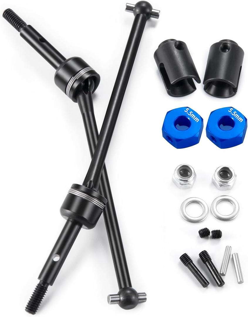 2PCS/Set Steel Rear Drive Shaft CVD Upgrade Parts for Tra-xxas 1/10 Slash 2WD RC Car