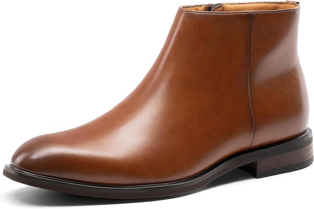 Bruno Marc Men's Chelsea Boots Zip Ankle Dress Boot (11, Brown)