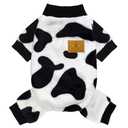 XPUDAC Cow Dog Sweater, Doggie Winter Clothes for Small Medium Dogs Girl Boy Fleece Dog Pajamas for Winter Christmas, 2X-Large