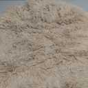 OLANLY Beige Round Rugs for Bedroom - Machine Washable, 2 ft Circle Area Rugs for Living Room, Soft and Fluffy Shaggy Carpet for Teen Girls and Boys, Nursery Rooms, Dorms, Home Decor Aesthetic