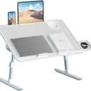 Lap Desk for Bed - Adjustable Height & Angle, Foldable & Portable, Wood & Metal, Perfect for Work, Study, Gaming
