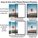 JCJMY 19.7x27.6 Puzzles Frame for 50x70 cm Puzzle Poster Photo Picture, Display 18x24 with Mat or 19.7 x 27.6 without, Wall Hanging 19.7 by 27.6 inch 1000 Pieces Puzzles Frame, 2 Pack, Black