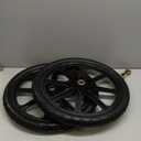 GICOOL 20" Flat Free Tire and Wheel, with 3/4" & 5/8" Bearing, 2.45" Centered Hub, Replacement Wheel For Rubbermaid Wheelbarrow, Garden Yard Cart, 2 Pcs