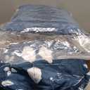 Bedsure Queen Comforter Set - 7 Pieces Floral Navy Soft Bedding Sets, Queen Bed in a Bag with Botanical Flowers Comforter, Sheets, Pillowcases & Shams