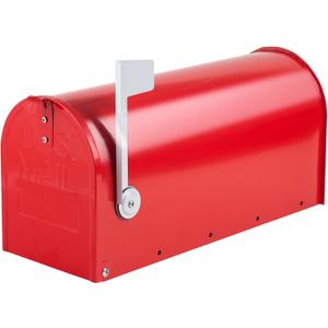 RAINHOL Metal Mailboxes for Outside Post Mount, Galvanized Steel Standard Mail Box, 20 x 8.9 x 6.7 inches, Medium Compacity, Red Mailbox