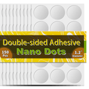 Piteno® 150Pcs Double Sided Adhesive Dots, 1.2" Clear Removable Sticky Adhesive Mounting Putty, Waterproof No Trace Dots Adhesive Putty for Poster Picture Festival Decoration Museum (30mm)