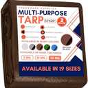 Large Waterproof Tarp - Heavy Duty 20 Mil Thick Poly Tarpaulin Ideal for Canopy Tents, Boats, RV or Pool Covers - Multipurpose Protective Tarps with Grommets for Indoor, Outdoor Use | 12' x 20' 2 Pack