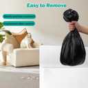 Trash Bags Compatible with Popur X5 Litter Box - with Elastic Band, Thickened Design for Popur X5 Self-Cleaning Cat Litter Box/Home Trash Bags -Black (50 Pcs)