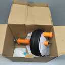 Drain Auger, Clog Remover with Drill Adapter, 25 Feet Flexible Plumbing Snake Use Manually or Powered for Kitchen, Bathroom and Shower Sink, Comes with Gloves (orange)