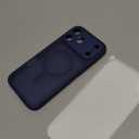 JJL for iPhone 17 Pro Max Case with 2 Pack Screen Protectors, Compatible with MagSafe, Full Camera Protection, Translucent Matte Magnetic Phone Cover, Deep Blue