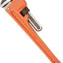 Edward Tools Pipe Wrench - Heavy Duty Heat Treated Steel Plumbing Wrench Tool - Forged Hook Jaw for Superior Grip - Quick Adjustment Nut (12")